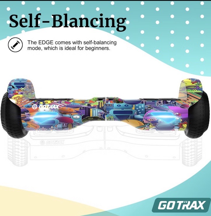 GOTRAX EDGE Self-Balancing Scooter, 6.5″ Tires, Dual 200W Motors, galaxy design