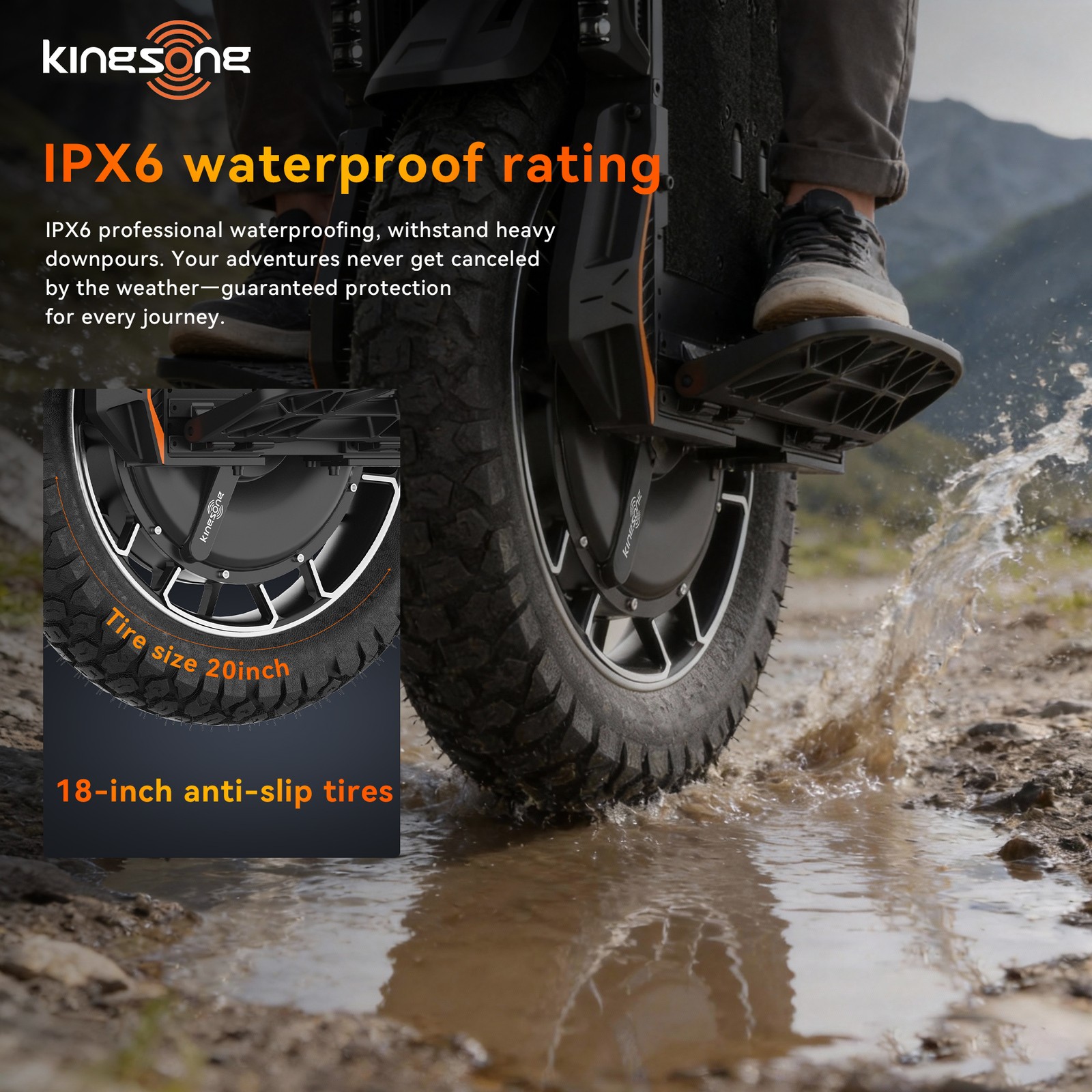 KINGSONG F18 Electric Unicycle for Adults Off-road One Wheel with 3h Fast Charge
