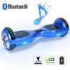Blue hoverboard with bluetooth