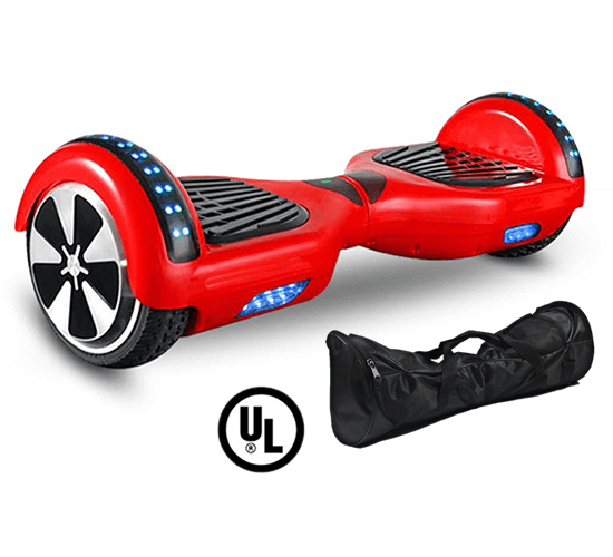Red Hoverboard and Carry Bag